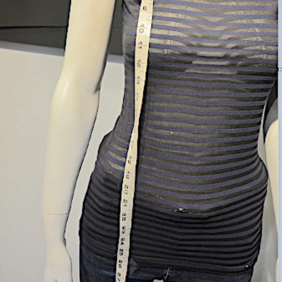 Vintage 20's Sheer Striped Tee - Picture 3 of 4